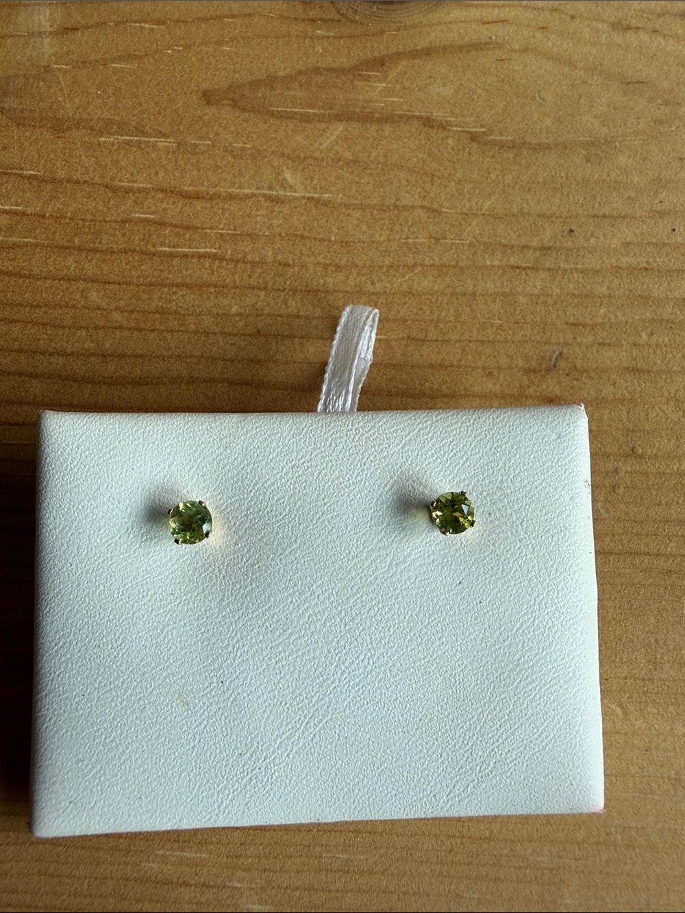 Peridot 14k Gold Stud Earrings